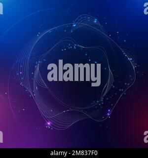 Virtual assistant circle background vector purple gradient disruptive technology Stock Vector