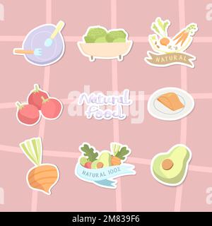 Natural food collection vector Stock Vector Image & Art - Alamy
