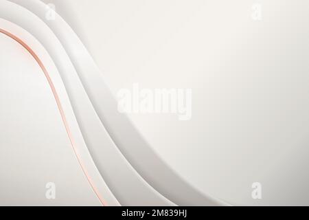 White abstract wavy background vector Stock Vector