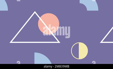 Purple geometric patterned template vector Stock Vector