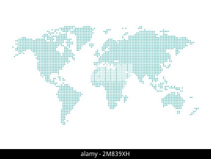 Pixel art design of World Map. Vector illustration. Colorful World Map ...