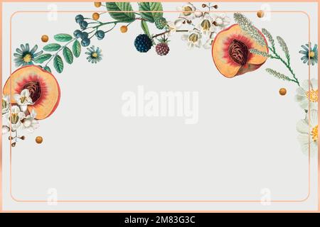 Vintage gold frame vector botanical background Stock Vector