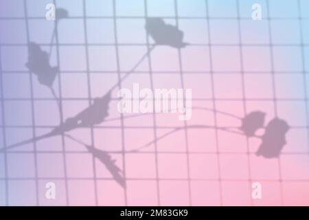 Aesthetic pastel gradient background vector with flowers shadow Stock Vector