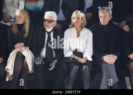 Left to right: Bernard Arnault and his wife Helene Mercier, French actor  Jean Reno and his fiancee Zofia Borucka, Antoine Arnault and Kate Hudson  attend the Christian Dior's Fall-Winter 2006-2007 Ready-to-Wear collection