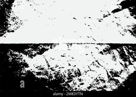 Black Old Blank Paper Old Ruined Rough Shabby Grunge Scratched Torn Torn Texture. Stock Vector