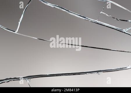 Cracked mirror background vector shattered glass Stock Vector