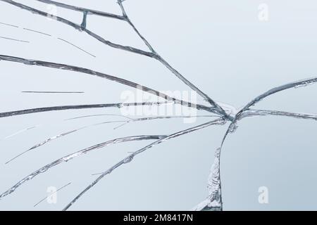 Cracked mirror background vector shattered glass Stock Vector