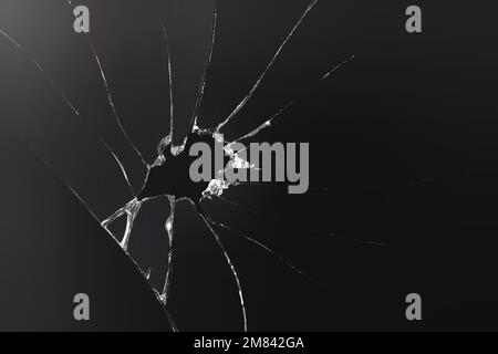 Broken glass background vector on black Stock Vector