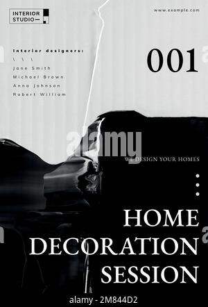 Abstract template vector, interior design ad for poster Stock Vector