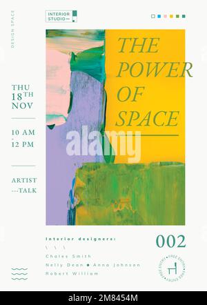 Abstract template vector, interior design ad for poster Stock Vector