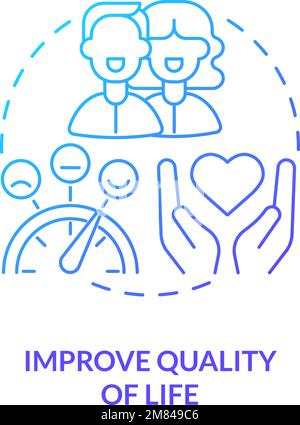 Improve quality of life blue concept icon Stock Vector Image & Art - Alamy