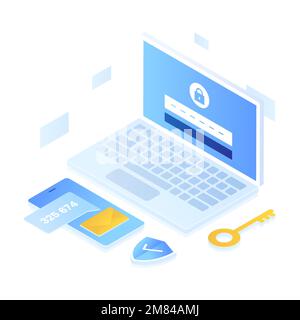 OTP code landing page illustration concept. Illustration for websites ...