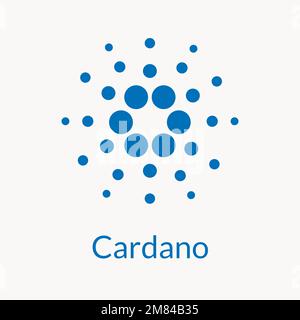 Cardano blockchain cryptocurrency logo vector open-source finance concept Stock Vector