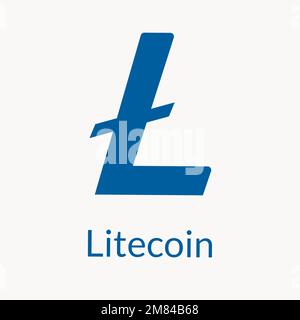Litecoin blockchain cryptocurrency logo vector open-source finance concept Stock Vector