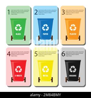 Recycle bins set Stock Vector