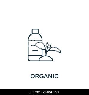 Organic icon. Monochrome simple Sustainability icon for templates, web design and infographics Stock Vector