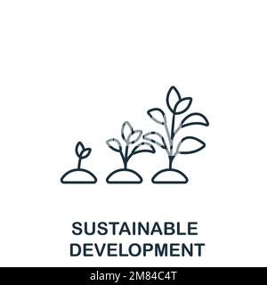 Sustainable Development icon. Monochrome simple Sustainability icon for templates, web design and infographics Stock Vector