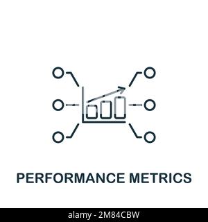 Performance Metrics icon. Monochrome simple Talent Development icon for templates, web design and infographics Stock Vector