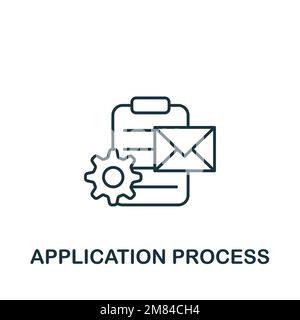 Application process icon. Monochrome simple Talent Development icon for templates, web design and infographics Stock Vector