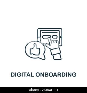 Digital Onboarding icon. Monochrome simple Talent Development icon for templates, web design and infographics Stock Vector