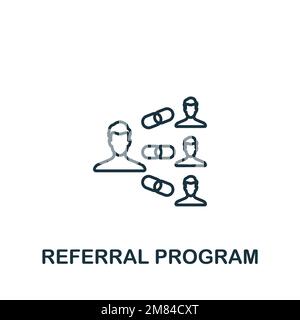 Referral Program icon. Monochrome simple Talent Development icon for templates, web design and infographics Stock Vector