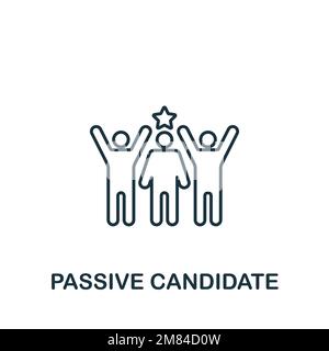 Passive Candidate icon. Monochrome simple Talent Development icon for templates, web design and infographics Stock Vector