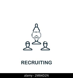 Recruiting icon. Monochrome simple Talent Development icon for ...