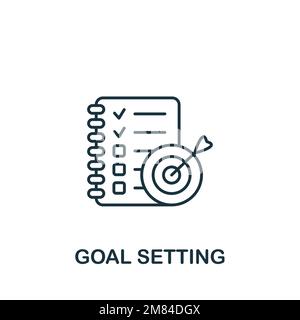 Goal Setting icon. Monochrome simple Talent Development icon for ...
