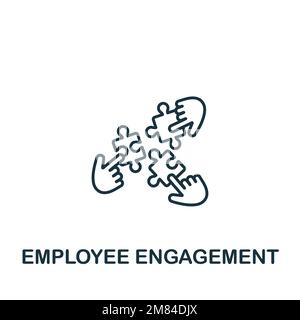 Employee Engagement icon. Monochrome simple Talent Development icon for templates, web design and infographics Stock Vector