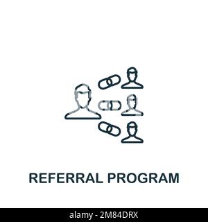 Referral Program icon. Monochrome simple Talent Development icon for templates, web design and infographics Stock Vector