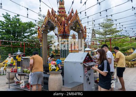 Kuala Lumpur - December 2022 - Wat Chetawan, a Thai Temple built by Thais who live Stock Photo