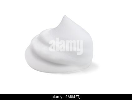 White cosmetic foam mousse, cleanser, shaving foam isolated on a white. Stock Photo