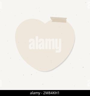 Goodnotes stickers vector heart shaped sticky notes element Stock Vector
