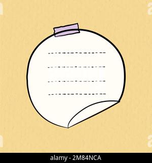Goodnotes stickers vector on pastel yellow background Stock Vector