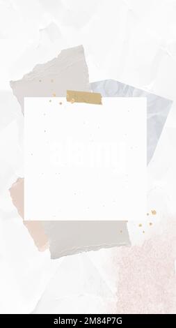 Digital note vector paper note collage with ripped paper Stock Vector