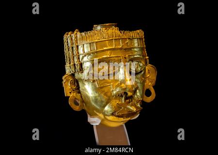 Gold representation of the deity Xipe Totec. Museum of Cultures of 