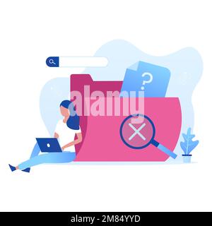 No data illustration vector concept. Illustration for websites, landing pages, mobile applications, posters and banners Stock Vector
