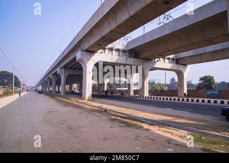 10 January 2023, Dhaka-Bangladesh: The Dhaka Metro Mass Rapid Transit ...
