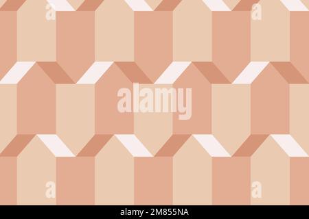 Pentagon 3D geometric pattern vector orange background in modern style Stock Vector