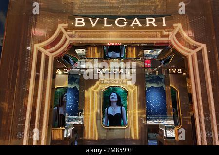 SHANGHAI, CHINA - JANUARY 12, 2023 - A Bvlgari store is seen in a shopping mall in Shanghai, China, January 12, 2023. Stock Photo