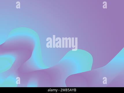 Abstract soft color fluid wave. Duotone geometric compositions with gradient 3d flow shape. Innovation mode vector Stock Vector