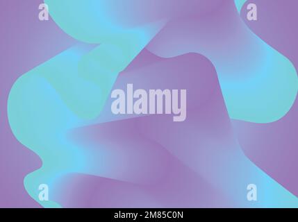 Abstract soft color fluid wave. Duotone geometric compositions with gradient 3d flow shape. Innovation mode vector Stock Vector