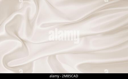 Smooth elegant golden silk or satin luxury cloth texture can use as wedding background. Luxurious background design. In Sepia toned. Retro style Stock Photo