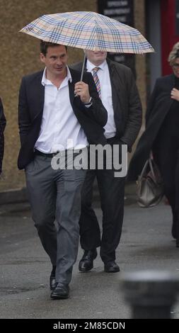 Blue singer Lee Ryan arrives at Ealing Magistrates' Court in London, charged with abusing and assaulting a member of the crew onboard a British Airways flight and assaulting a police officer at London City airport in July. Picture date: Thursday January 12, 2023. Stock Photo