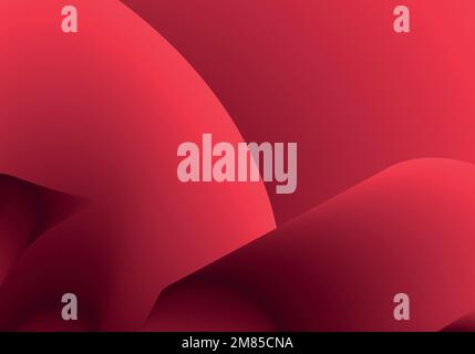 Red fluid wave. Duotone geometric compositions with gradient 3d flow shape. Innovation mode vector Stock Vector