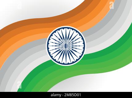 26th January, Happy Republic Day of India in vector background. Vector background design Stock Vector