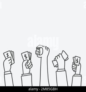 Vaccination hand drawn vector, big pharma concept Stock Vector