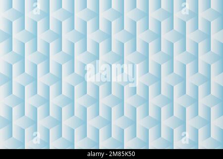 Geometric background vector in blue cube patterns Stock Vector