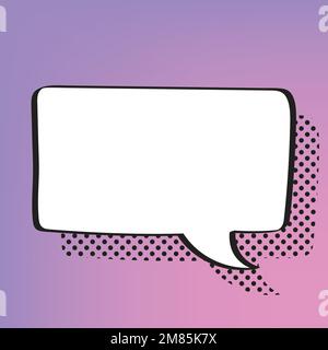 Speech bubble vector in halftone style Stock Vector