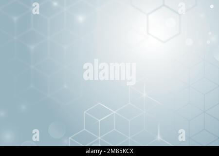 Gradient background vector in gray color with cube patterns Stock Vector